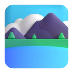 Ícone de paisagem com rio
