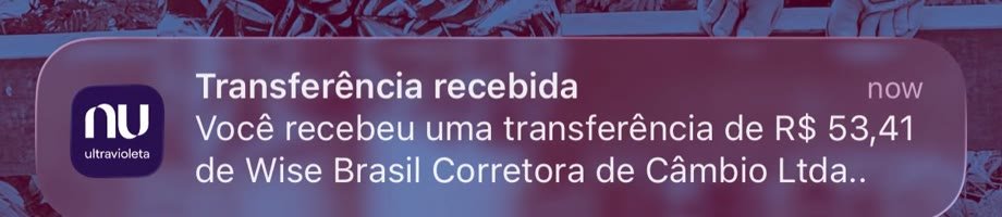 Comprovante de PIX de R$ 53,41 recebido em saque do Hub Data