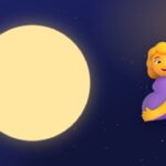 Ilustração: Gravidez e parto, no céu noturno