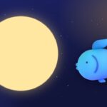 Ilustração: Pescar, no céu noturno
