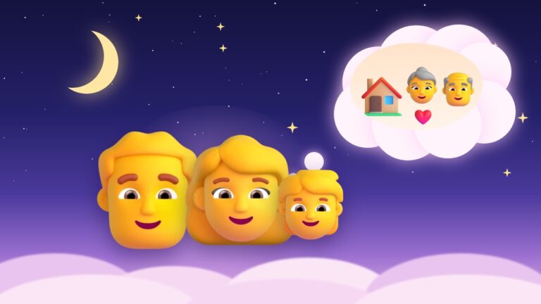 Ilustração de sonhar com família