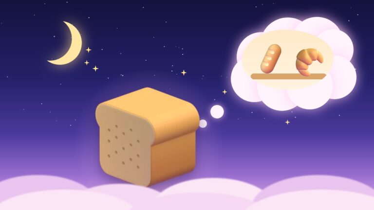Ilustração de sonhar com pão