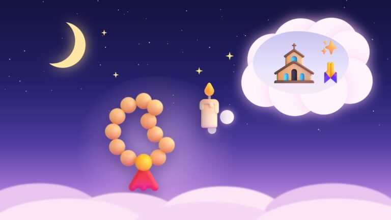 Ilustração de sonhar com santo