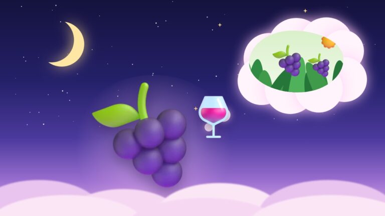 Ilustração de sonhar com uva